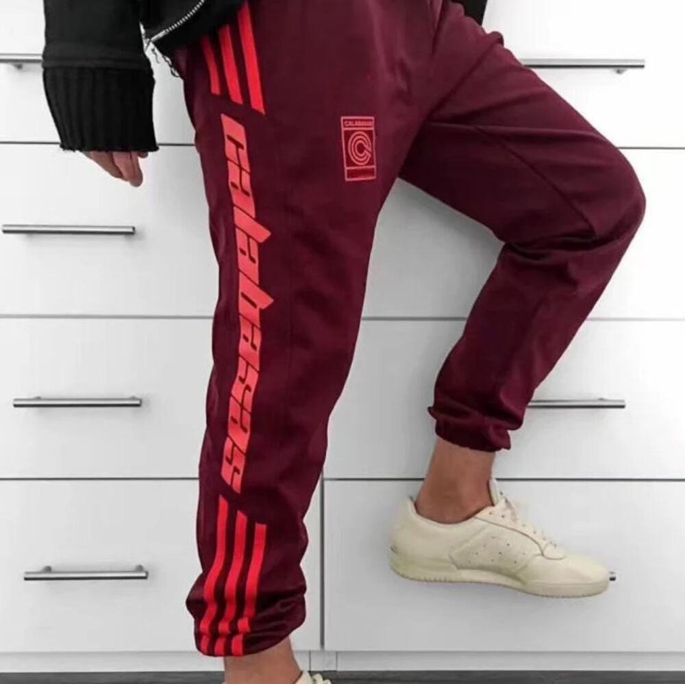 ADIDAS x YEEZY Calabasas Track Pant Maroon Red Sz XL {JJ38}